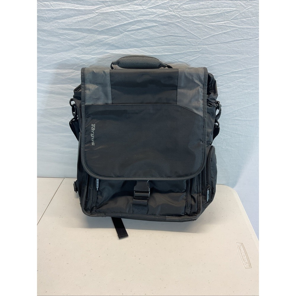 Targus Large‎ convertible backpack laptop bag top handle black multi pockets